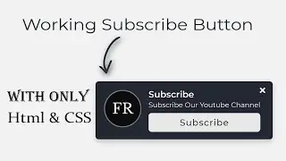 YouTube Subscribe Button With Only CSS | Making Subscribe Button of YouTube For Website | Pure CSS