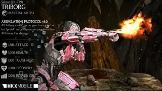 MORTAL KOMBAT X MOBILE - SEKTOR (LK-9T9) TRIBORG EARLY ACCESS FINISHERS GAMEPLAY