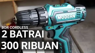 review Bor CORDLESS drill driver, modern tipe m12v  bor batrai yang harga nya murah banget