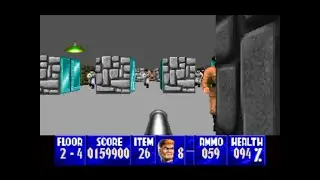 Wolfenstein 3D Panasonic 3DO playthrough - Original Encounter levels 2-1, 2-2, 2-3, 2-4