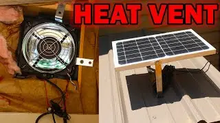 Solar and Hydro Power Shed Heat Vent Fan Install