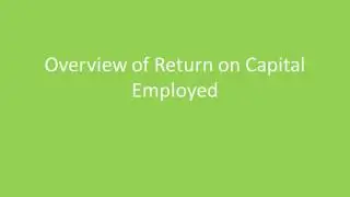 Return on capital Employed &nbsp;ROCE