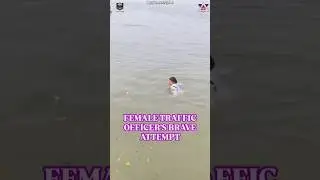Dramatic Visuals Of Female Officer Without Safety Gear As She Tries To Save Drowning Youths #shorts