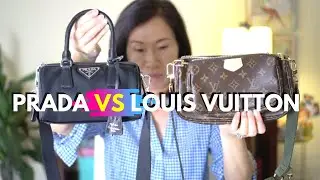 PRADA Bauletto Re-Edition 2005 Top Handle Bag *VS* LV Multi-Pochette Accessoires