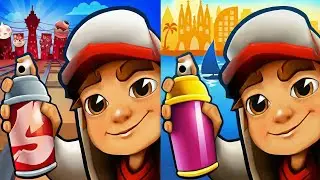 Subway Surfers: Osaka 2025 🆚 Barcelona 2025| World Tour Map Comparison Gameplay Subway Surfer!