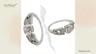 Ralph Lauren 18K White Gold 0 62ctw Diamond Chain Ring | The Relux