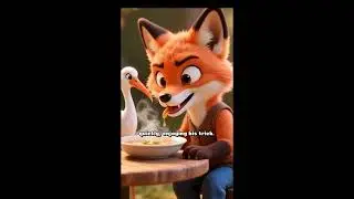 Fox And Stork story 🤝❤️ #story #vvideo #fox #facts 🤝❤️