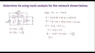 Numerical on Mesh analysis or loop analysis.
