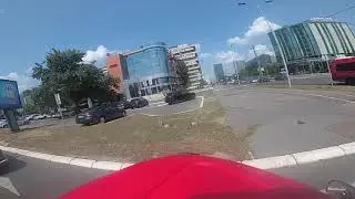 Belgrade, riding scooter, Central Pub - Mercator Centar - Savograd - Belgrade Waterfront