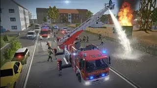 Emergency Call 112! Ladder Firefighting Team Ready for Action &ndash; 112 Simulation  4K