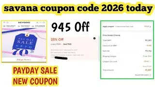 savana coupon code 2026 today || Savana Coupon Code - 25% off