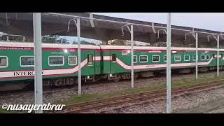 701 Up Shubarna Express Empty Rake Placing at Chittagong Railway Station No 8 Platform
