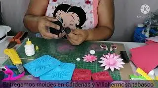 Tutorial deComo hacer flor gerbera fácilmente con foami/goma eva y moldes thikas fácilmente
