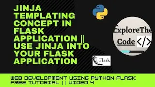 Jinja templating concept in very easy way|| Web Development using Flask Framework || Video 4.
