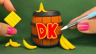 Making a DK Barrel from Donkey Kong | Polymer Clay
