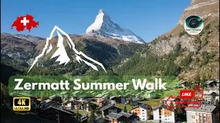 Zermatt Summer Walk | Sunny Day Tour in the Swiss Alps 4K | By Shutterbug in Norway