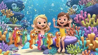 Roblox Mini Mermaid Swam Through Pixel Bubbles | Nursery Rhymes for Kids & Baby Songs