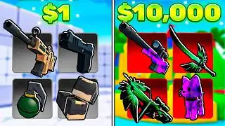 $1 vs 10,000 LOADOUTS in Roblox Rivals!