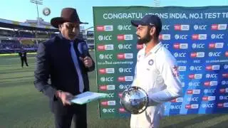 Kohli Interview after receiving test mace