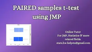 Paired Samples T Test using JMP | Online JMP and Statistics Tutor