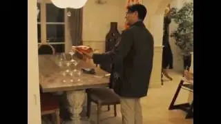 Guy Ruins Champagne Tower