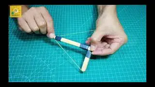 Popsicle stick cross bow #woodworking #popsiclecrafts #diy