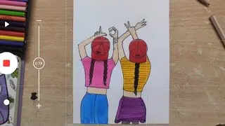 BFF Drawing easy step by step/Best friends drawing/  Drawing tutorial easy😍👍