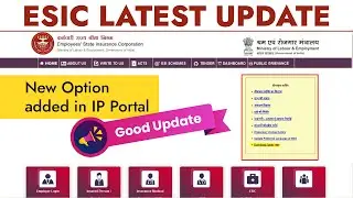 ESIC Latest Update 🤗 2021 | New Option add on IP Portal | Statutory Solution | #esic