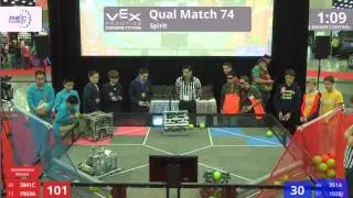 VEX Worlds 2016 - VRC Middle School - Spirit - Qual 74 (3841C 7903A) 223 vs 177 (351A 1028J)