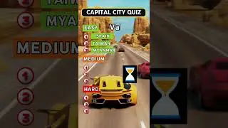 Guess The Capital Cities Quiz Game #youtubeshorts #shortsyoutube #quizzitorium #quizchannel #quiz