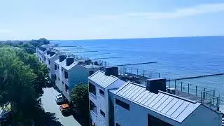 Hotel Lambert Ustronie Morskie widok z tarasu