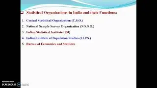 Statistical Organizations in India & their Functions