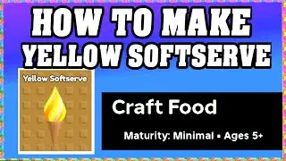 How To Make YELLOW SOFTSERVE in CRAFT FOOD ROBLOX [Unlock New Recipe] [walkthrough]
