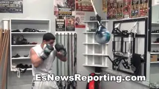 Joel Diaz Jr. 19-0 15 kos working out in big bear california - EsNews
