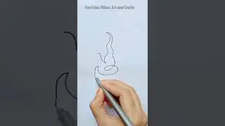 Draw a Coffee cup with one line. #shorts #artwork #satisfying #viral