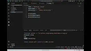 String In Python Programming, Python programming Boot-camp Module-2, Class-2