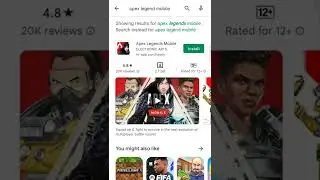 FINALLY!!! apex legend mobile is available in Play Store for download