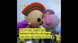 7-Eleven mascot dog escaped in Kaohsiung night sky #shorts