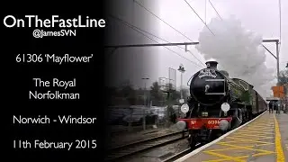 61306 returns to the Main Line - The Royal Norfolkman 11-02-15