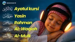 Quran Before Sleep | Peaceful Recitation of Ayatul Kursi, Surah Yaseen, Ar-Rahman, Al-Mulk & Fatiha