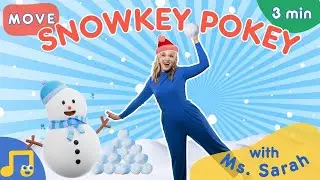 SNOWKEY HOKEY POKEY Dance for Kids ❄️ | Kids Songs | Musical Playdate with Ms. Sarah