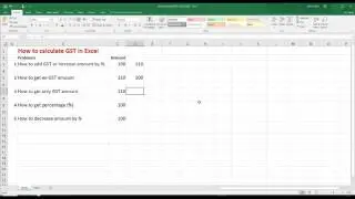 How to calculate GST in Excel by using different techniques with easy step by step tutorial