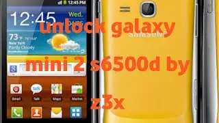 galaxy mini 2 s6500d unlock by z3x