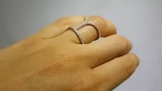 Sterling Silver Open Dip Bar Ring SBGR00972