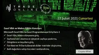 Microsoft Excel VBA ile Excel Programlama Ders-1