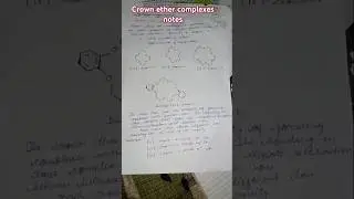 #Crown ether complexes  #handwritten chemistry notes #msc sem 1 #organicchemistry