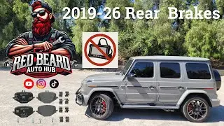 Задние тормозные колодки Mercedes G63 2024 года (сделай сам). Сканер не нужен.