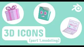 Modeling 3D Icons | Icons 3D | Blender