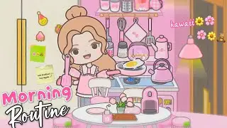 Miga World Aesthetic kawaii 🌸🌼MORNING ROUTINE🍪☕| Aesthetic Routine| Miga town |tocaboca