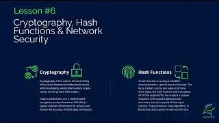 Blockchain101 Lesson #6 Cryptography, Hash Functions & Network Security